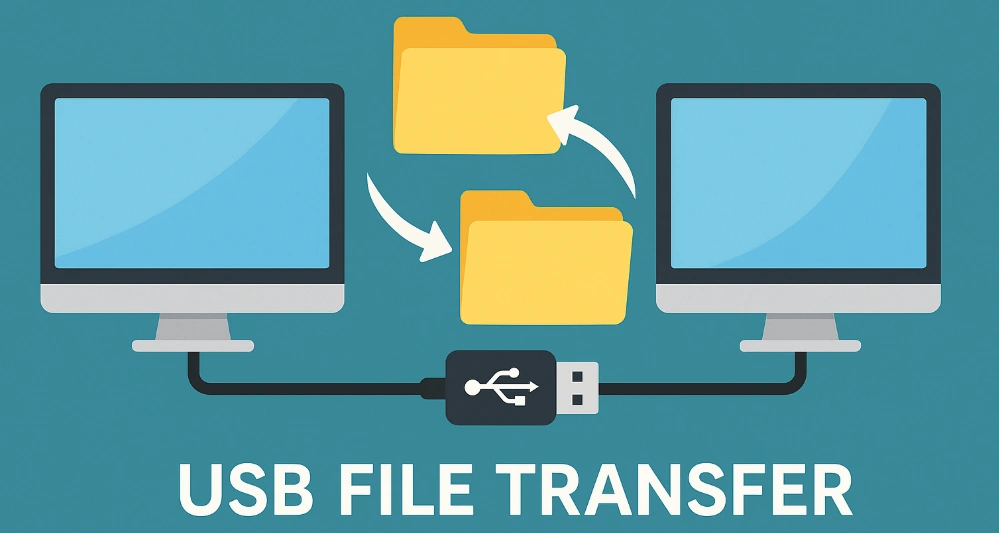 How to Transfer Files Between Two PCs Using a USB or USB-C Cable